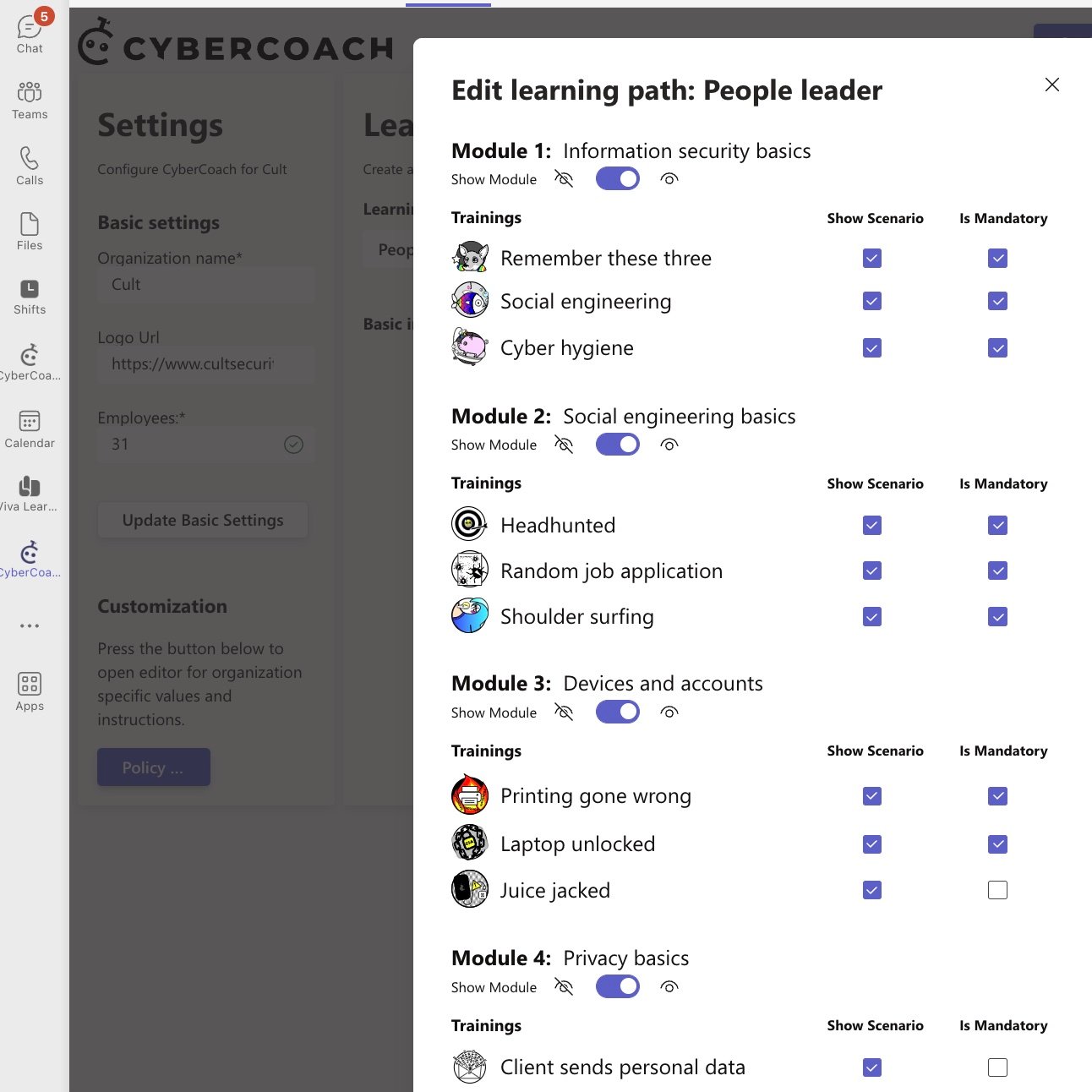 Role Based Learning Paths